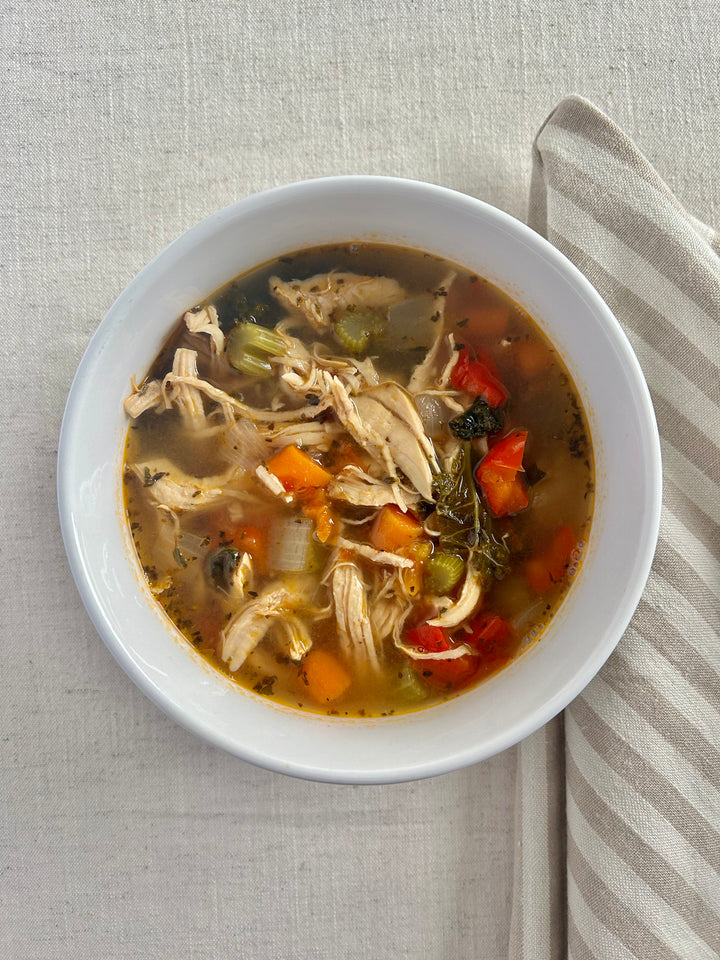 Shredded Chicken and Vegetable Soup