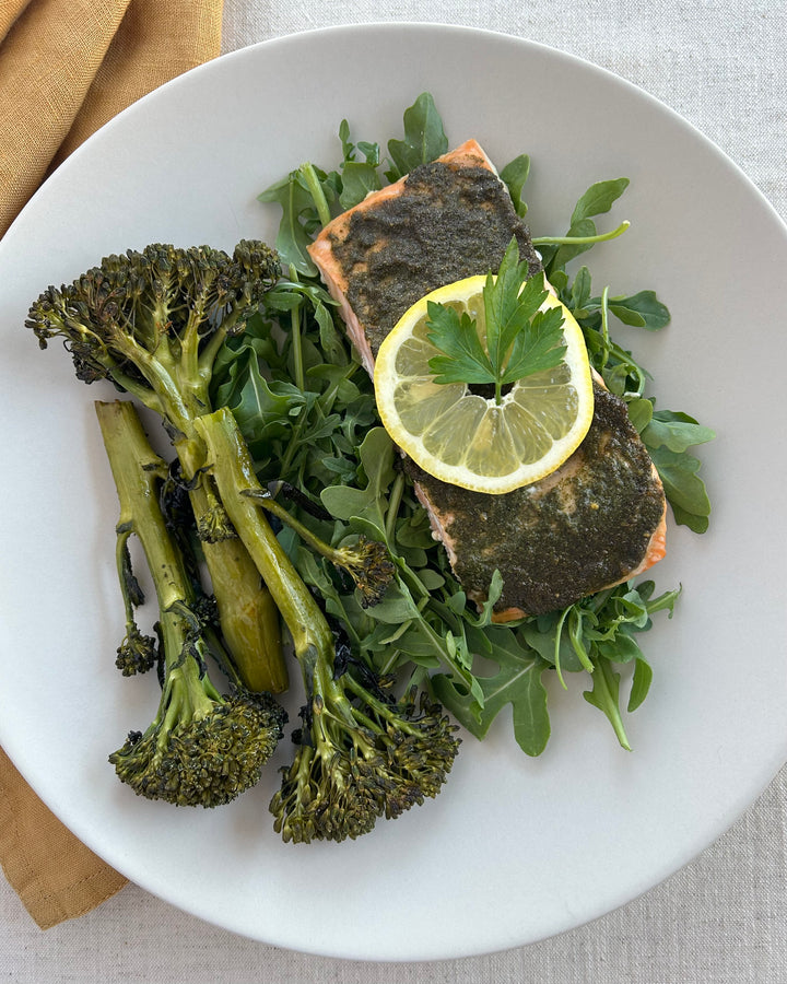 Green Goddess Salmon and Broccolini